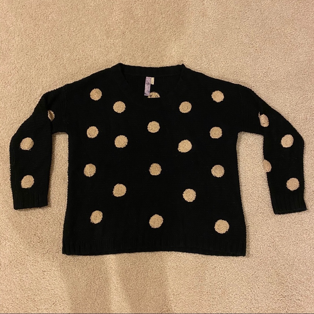 Black Polka Dot Sweater